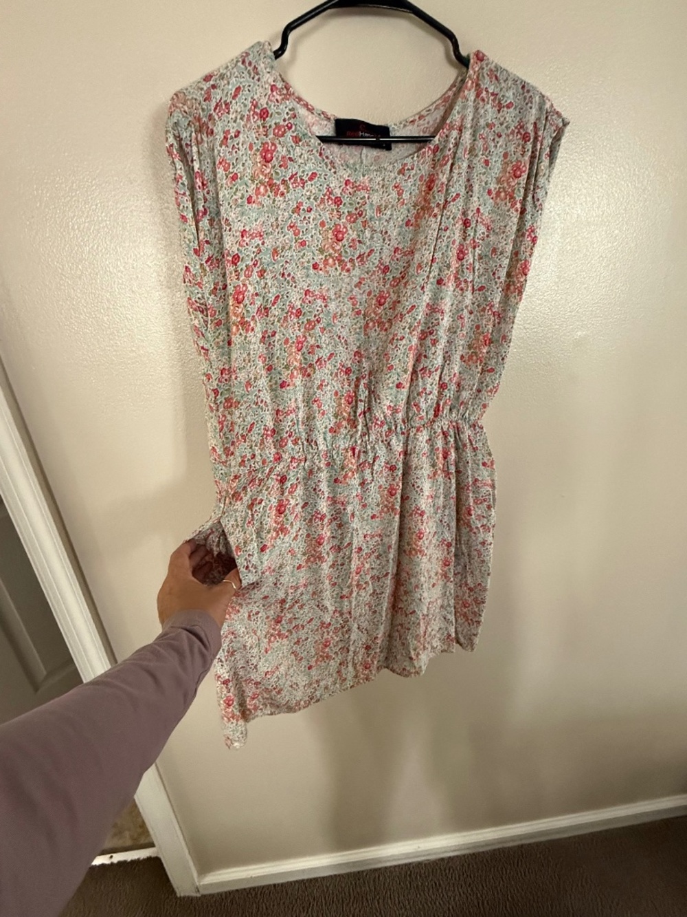 RedHanger Women's Floral Sleeveless dress Elastic Waist Size L